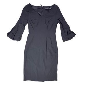 White House Black Market Dress‎ Sheath Bell Sleeve Career 00P